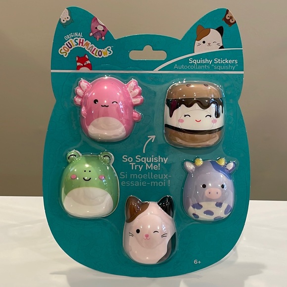 New Squishy Squishmallow Stickers- Bubba the Cow, Wendy the Frog, Archie the Axo - Picture 2 of 9